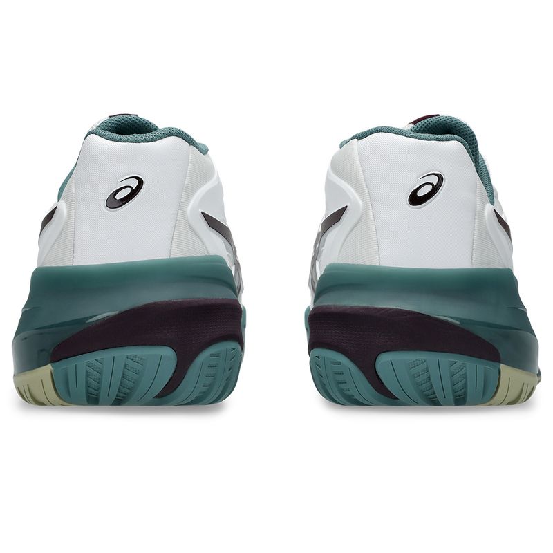 Asics Gel Resolution X Wide (2E) Men's Tennis Shoes White and Dark Aubergine