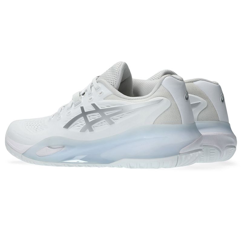 Asics Women Gel Resolution  X Tennis Shoes White and Silver