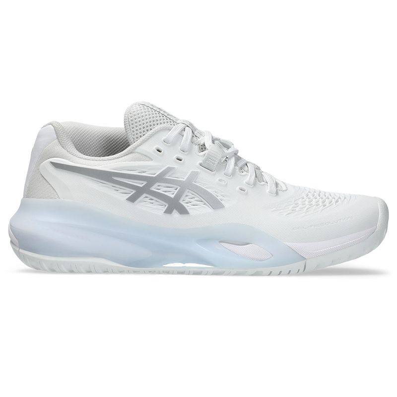 Asics Women Gel Resolution  X Tennis Shoes White and Silver