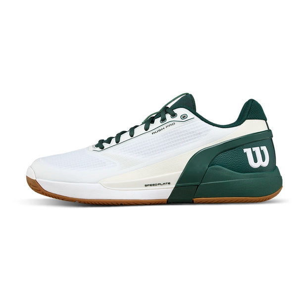 Wilson Men's Rush Pro 5 Tennis Shoes White and Sycamore