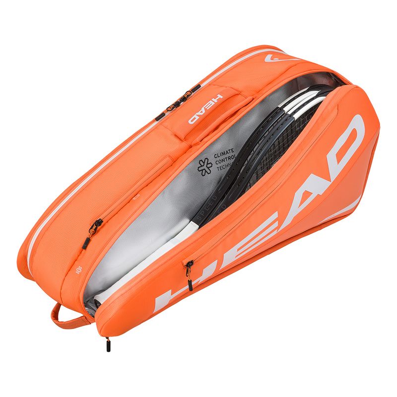 Head Tour M Tennis Racquets Bag 6 Pack Orange