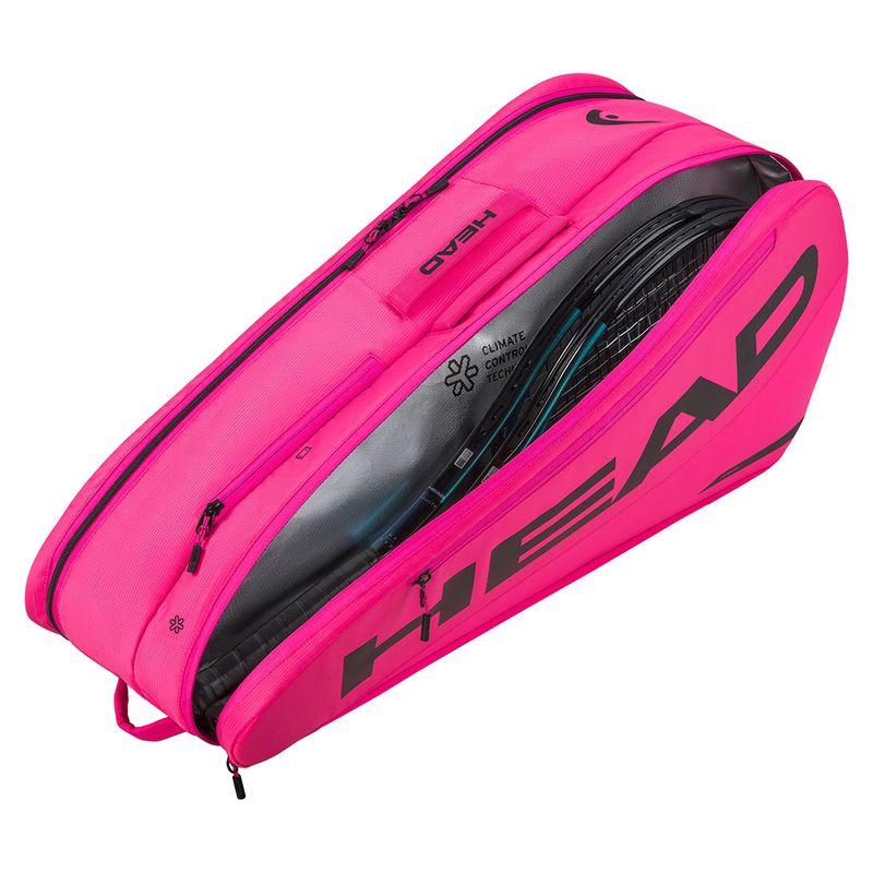 Head Tour M Tennis Racquets Bag 6 Pack Pink
