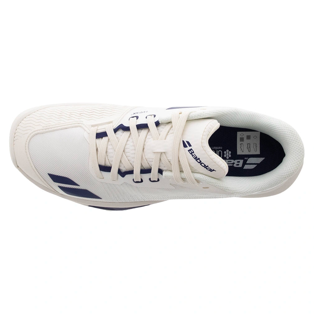 Babolat Jet Mach 4 All Court Men Tennis Shoes Cream and Dark Blue