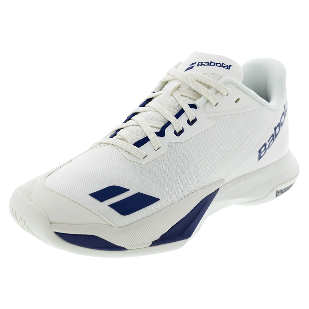 Babolat Jet Mach 4 All Court Men Tennis Shoes Cream and Dark Blue