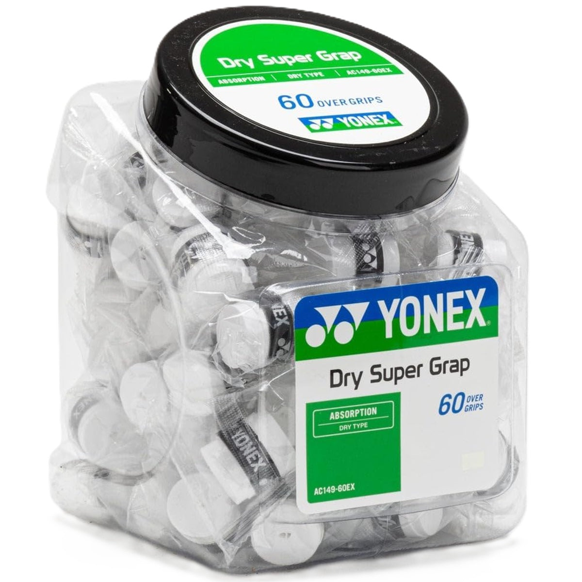 Yonex Wet Super Grap Tennis Overgrips White - 60 Pack