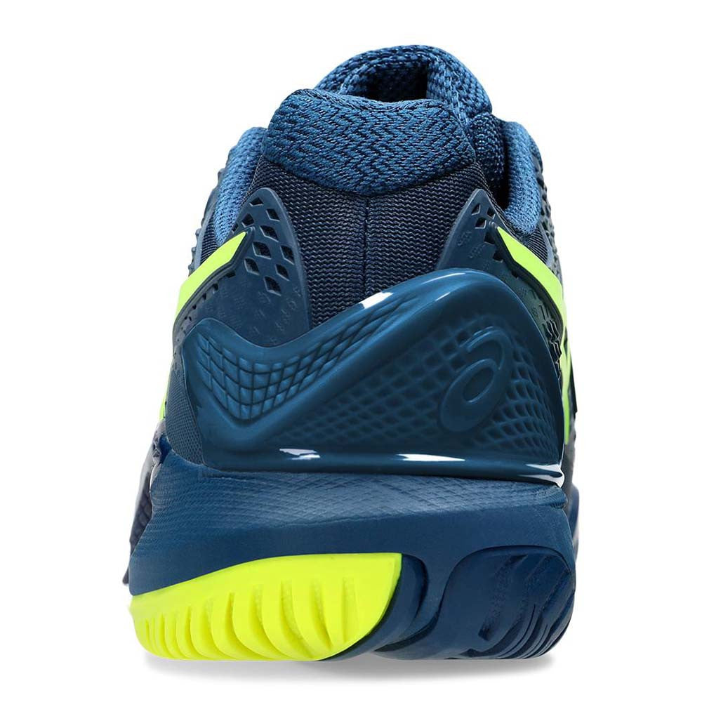 Asics Men's Gel Resolution 9 Tennis Shoes Mako Blue Safety Yellow