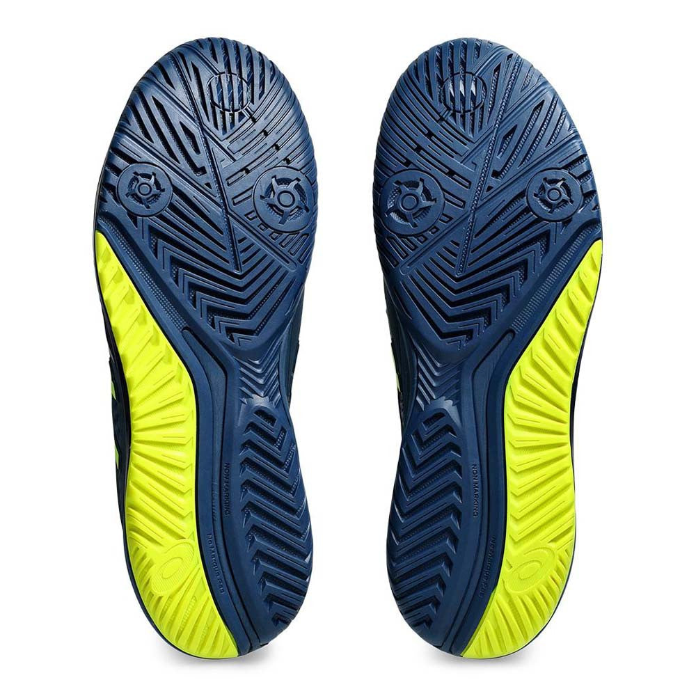 Asics Men's Gel Resolution 9 Tennis Shoes Mako Blue Safety Yellow