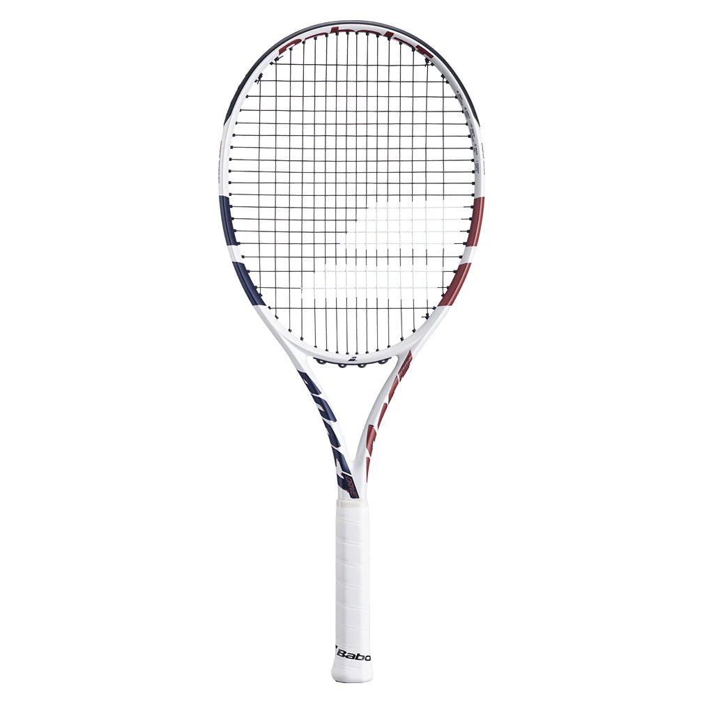 Babolat Boost Drive Tennis Racquet White Blue Prestrung