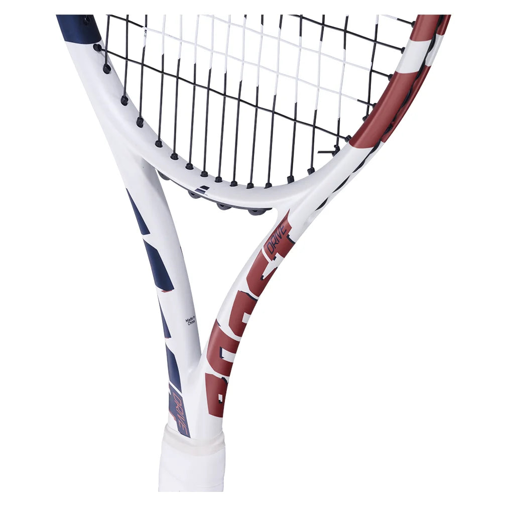 Babolat Boost Drive Tennis Racquet White Blue Prestrung