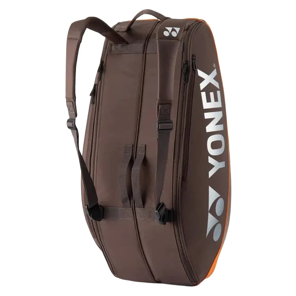 Yonex Pro 6 Pack Racquets Tennis Bag Espresso Brown