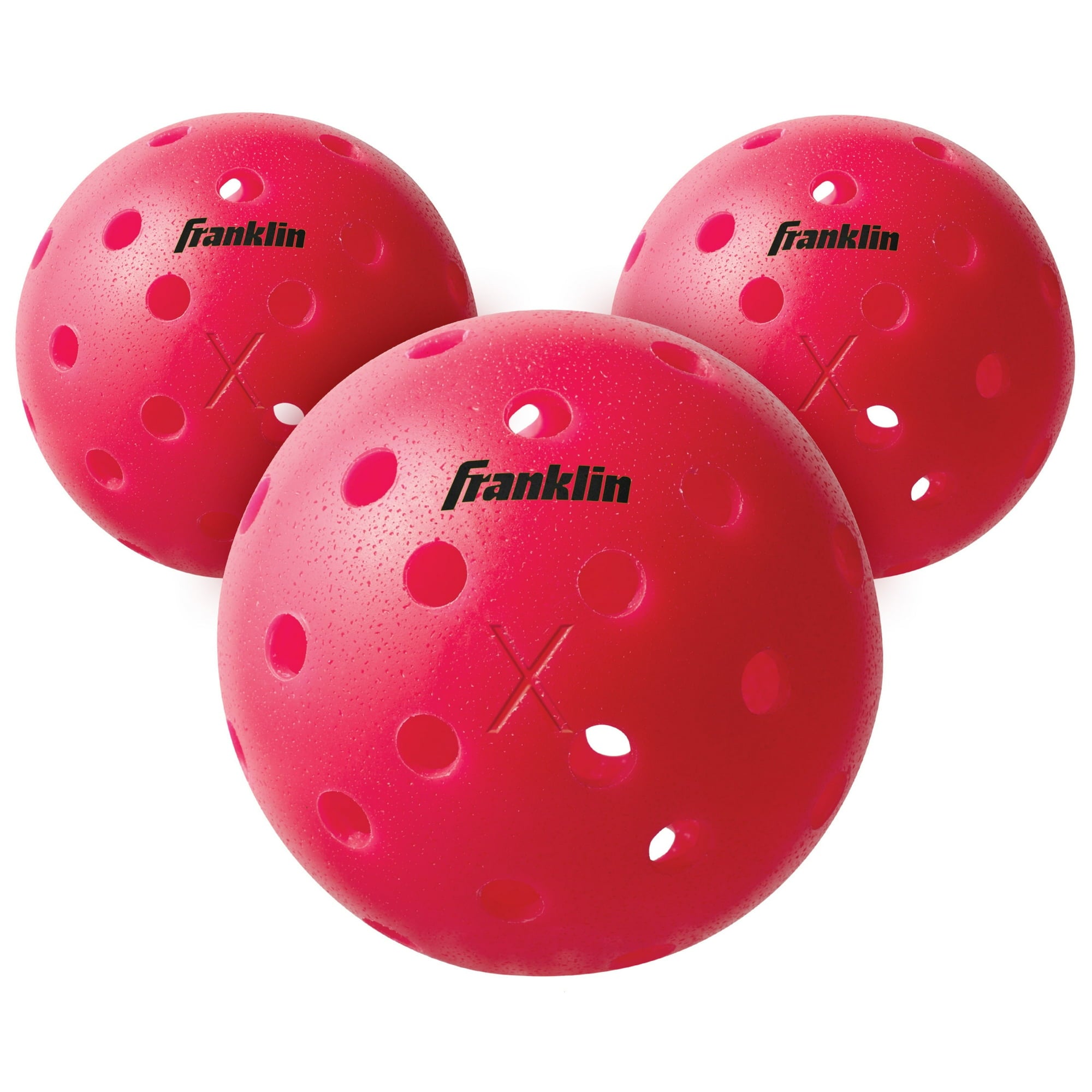 Franklin X-40 Performance Outdoor Pickleballs Balls 3 Pack Pink