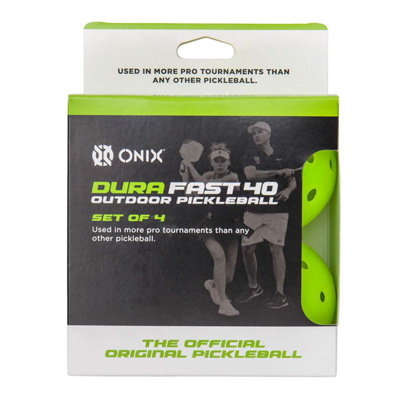 Onix DuraFast 40 Outdoor Pickleball Balls 4 Pack Green