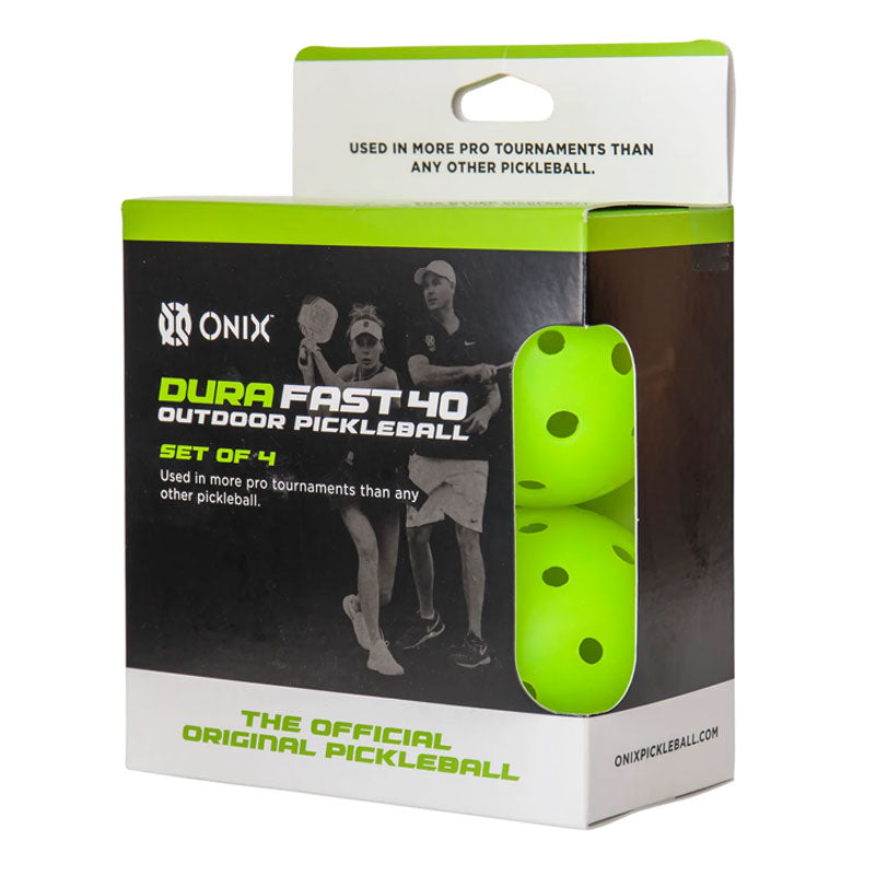 Onix DuraFast 40 Outdoor Pickleball Balls 4 Pack Green