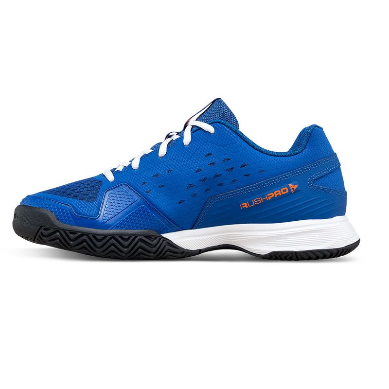 Wilson Rush Pro L Junior Tennis Shoe Deja Vu Blue and Orange Tiger
