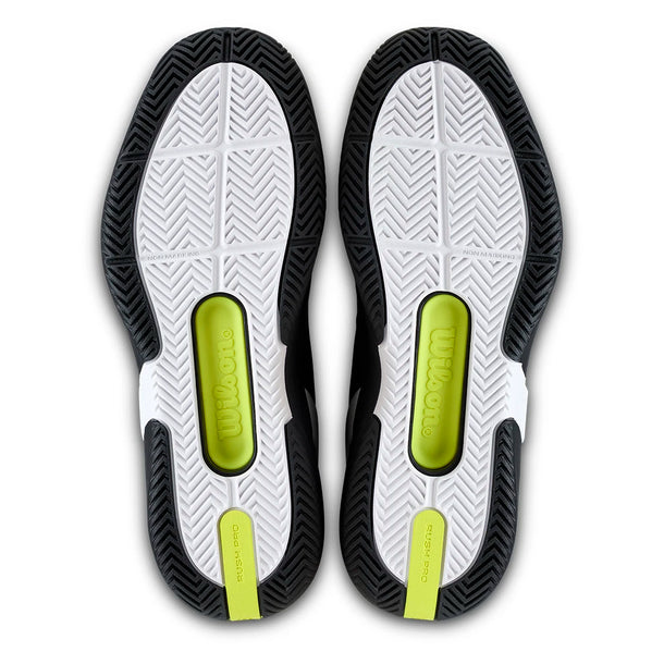 Wilson Men's Rush Pro 5 Tennis Shoes Black and White