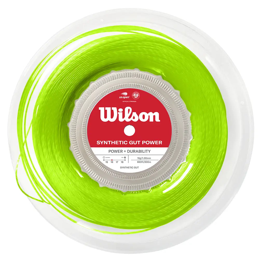 Wilson Synthetic Gut 16 Reel Green Tennis String