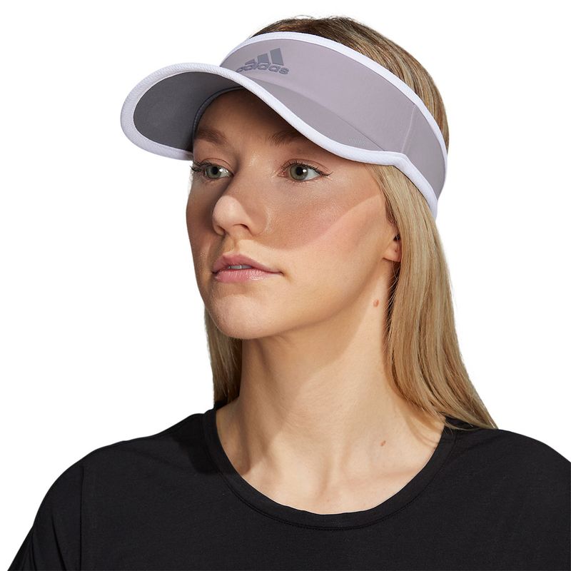 Adidas Superlite 2 Women's Tennis Visor Silver Grey Violet White